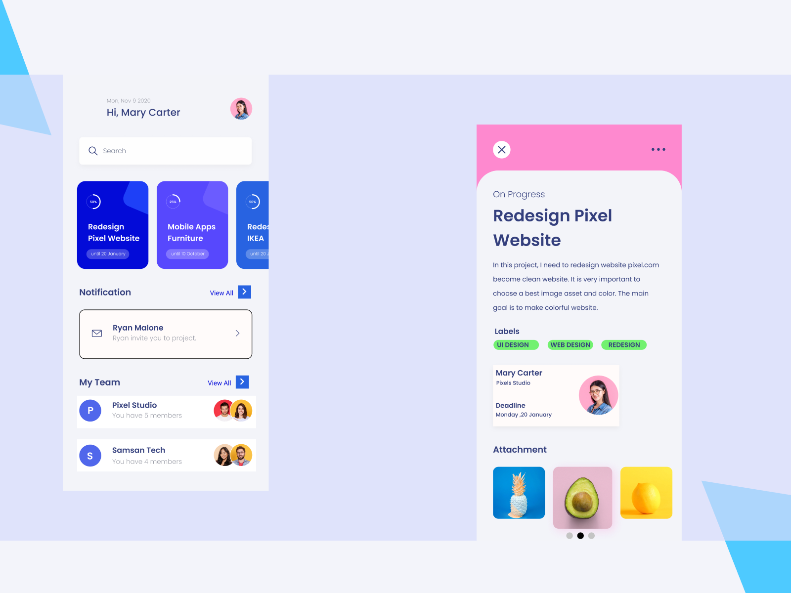 Project Managemen Application by Fauzan Ahmat Rahmawan on Dribbble