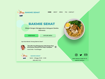 Food Web Landing Page ui design uiux user interface userinterface webdesign