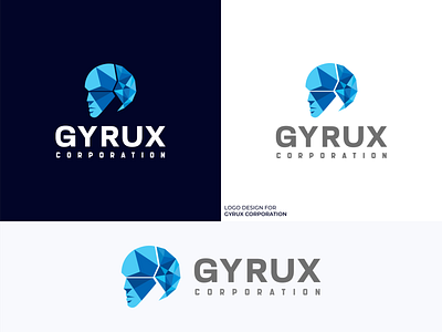 Gyrux Corp logo design branding combination mark logodesign minimal modern logo typography