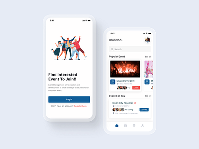 Event Management App UI Design