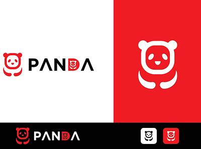 PANDA LOGO app branding creative design flat logo design graphic design icon logo logo design logo maker luxury minimalist minimalist logo modern logo panda unique logo