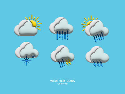 Weather icons 3deffect icon illustration logo weather weathericons