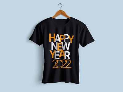 Happy new year 2022 t shirt, trendy typography t-shirt design