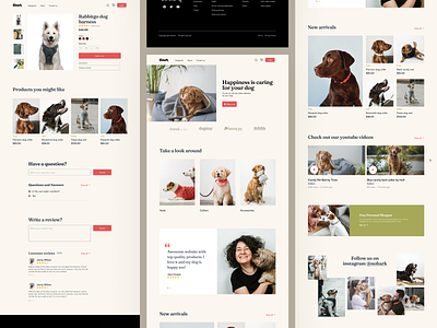 Ecommerce wesite animals design dogs ecommerce store ui ux webdesign website