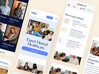 Medical website Mobile version design health healthcare medical mobile psychology ui ux webdesign website