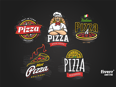 Pizza Food Logo app art branding design icon illustration logo typography vector website