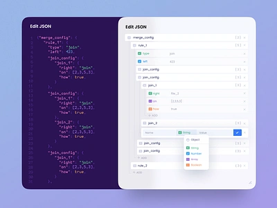 Visual JSON Editor coding design interface json no code ui ui design visual web