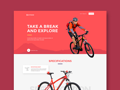 Daily UI challenge #003 — Landing page bike btwin cycle daily ui design landing page ui