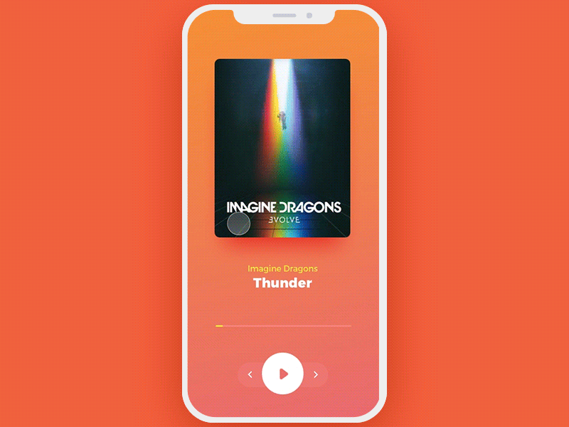 Quick Preview - Interaction animation principle quick preview. 3d touch music player ux ui design gif animation interaction
