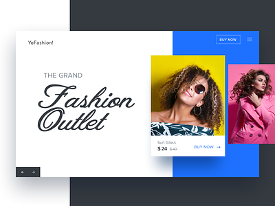 First Fold - The Grand Fashion Outlet fashion first fold interface landing page online ui ui design web