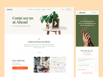 Ahead clean design ecommerce faq locations map typography ui ux web white
