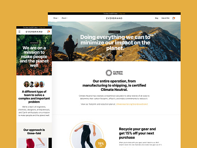 Everbrand clean design e commerce fashion typography ui ux web