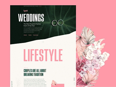 Lyst - Weddings clean design layout pink report typography ui web wedding
