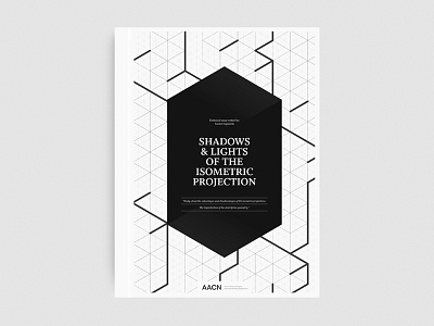 Shadows & Lights Of The Isometric Projection black and white book cover geometry isometry type typography