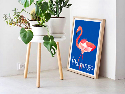 Flamingo animal flamingo illustration poster vector