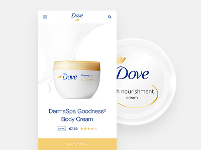 Dove - Product app clean design dove product ui ux white