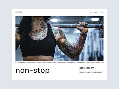 Be Strong clean design minimal quarkly typography ui web