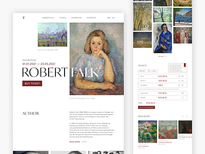 Robert Falk — Exhibition Website app branding design exhibition icon typography ui ux web website