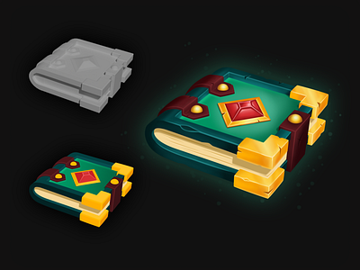 Magic spell book props — Icon for casual game | UX/UI art book design drawing game icon illustration props ui ux