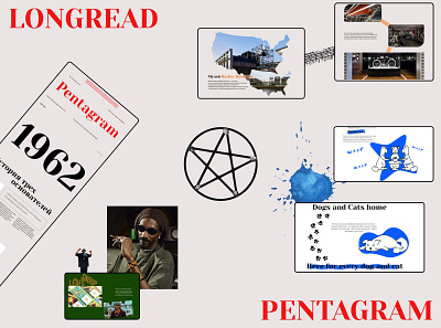 Longread about company Pentagram animation photoshop typography ui ux
