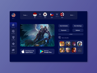 Mobile Legends Bang Bang - Landing Page Revamp figma game gaming site landing page mobile game mobile legends revamp web design web ui