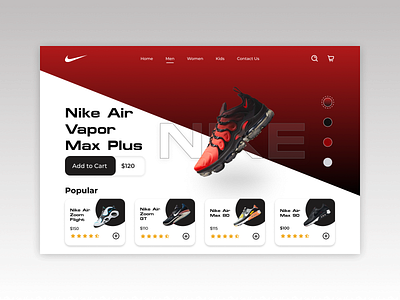 Nike Landing Page Concept adidas design figma landing page nike ui web design