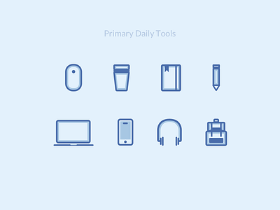 Primary Daily Tools daily design dribbble flat flaticon graphics icons sketch tools ui webdesign