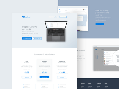 Dropbox landing page cloud design dropbox homepage landing page landingpage redesign sketch ui ux website