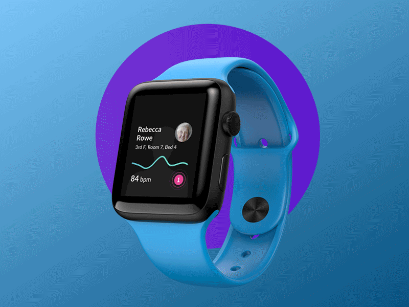 Smart Watch in Healthcare animation dashboard gif healthcare hospital iwatch medical notification principle sap ui ux