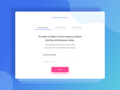 Access Request access admin clean dashboard email flat form gradients login portal signin signup