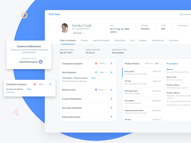 Blockchain in healthcare - Doctor's Dashboard by Paolo D'Ettorre on ...