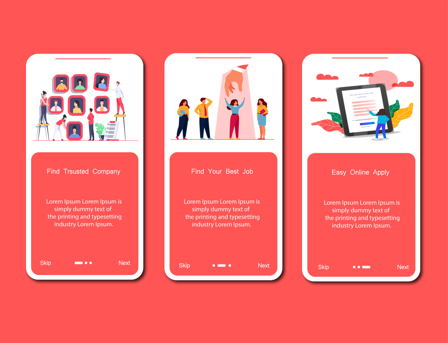 job portal app ui by Abdul Ahad on Dribbble
