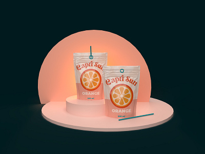 Retro Capri Sun branding design dribbbleweeklywarmup packagedesign packaging packaging design redesign weeklywarmup