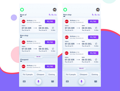 Flight search result app design artificialintelligence flight booking app flight search uidesign uxdesign website
