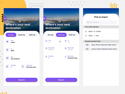 Flight Booking App UI