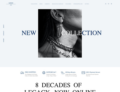 Online Jewellery Purchasing branding ecommerce graphic design landing page logo online jewellery purchasing ui website
