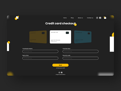 DailyUI #2 - Credit card checkout adobexd app daily 100 challenge daily ui dailyui dailyuichallenge figma ui ui design uidesign