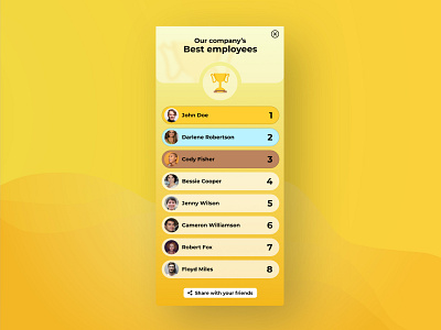 DailyUI #19 - Leaderboard adobexd daily 100 challenge dailyui dailyuichallenge figma ui ux ui design uidesign uiux uxdesign