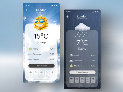 DailyUI #37 - Weather app adobexd daily 100 challenge dailyui dailyuichallenge figma ui ux ui design uidesign uiux uxdesign