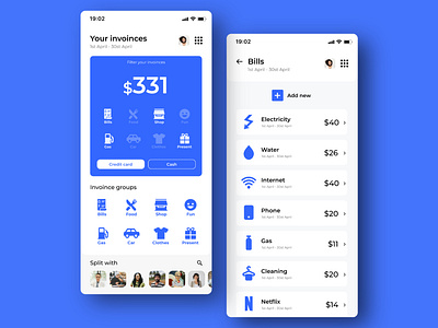 DailyUI #46 - Invoinces app adobexd daily 100 challenge dailyui dailyuichallenge figma ui ux ui design uidesign uiux uxdesign