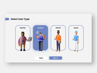 DailyUI #64 - Select user type