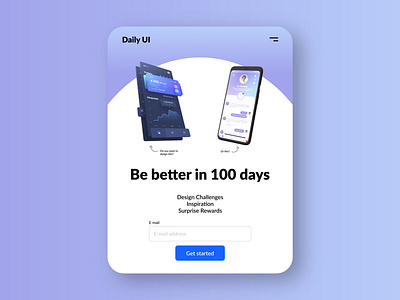 DailyUI #100 - DailyUI landing pag redesign - Tablet adobexd daily 100 challenge dailyui dailyuichallenge design figma landingpage tablet ui ux uidesign