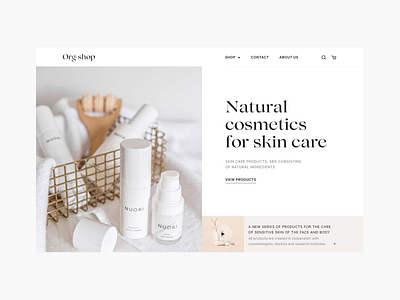 Natural cosmetics Store app application cosmetics design natural online store organic shop ui web