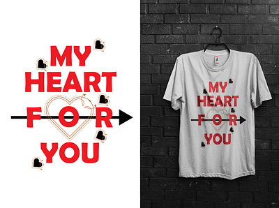 Valentine's day T-shirt Design branding design graphic design t shirt design typography valentines vector