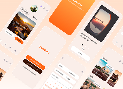 14 Daily UI. Travelling app app branding button design gradient illustration inspiration iphone logo minimalism neumorphic new travel trend ui ux