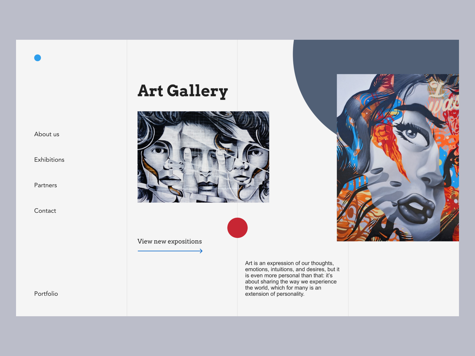 23 Daily UI. Art Gallery Website by Eugeniya M on Dribbble