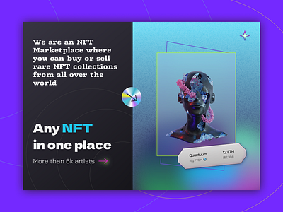 46 Daily UI. NFT Platform app branding bright color concept crypto design figma inspiration inspo new nft token trend ui uiux ux web webdesign website