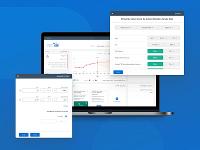 Calculators based dashboard design medical ui