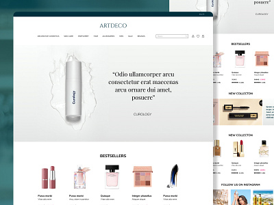 BEAUTY PRODUCTS SHOP | ARTDECO beauty products beauty products shop branding branding and identity cosmetic cosmetics product cosmetics shop design shop ui ux web design webdesign