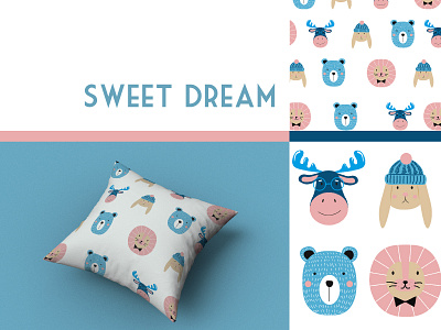 Baby pillow design branding design illustration print vector